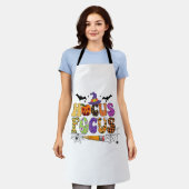 Grappige Leraar Hocus Pocus Iedereen Focus Hallowe Schort (Gedragen)