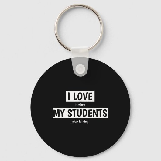 Grappige leraar ik hou ervan als mijn studenten st sleutelhanger (Voorkant)