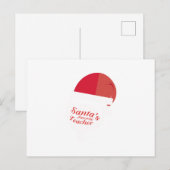 Grappige leraar Kerstcadeau Santa's Favoriet Feestdagenkaart (Voorkant / Achterkant)