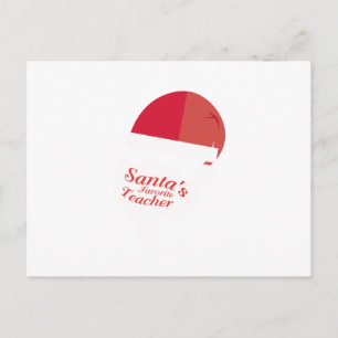 Grappige leraar Kerstcadeau Santa's Favoriet Feestdagenkaart