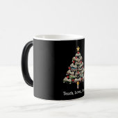 Grappige Leraar Kerstmis | Leer Liefde Kerstliedbo Magische Mok (Voorkant links)