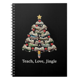 Grappige Leraar Kerstmis Leer Liefde Kerstliedbo Notitieboek