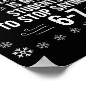 Grappige Leraar Kerstmis Studenten Zeggen 6-7 67 Z Poster (Hoek)