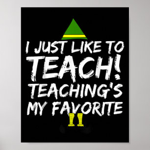 Grappige leraar kerstonderwijs is mijn favoriet poster