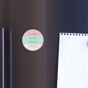 Grappige leraar kleurblok gepersonaliseerd  magneet