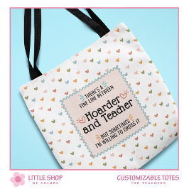 Grappige leraar School Supply Hoarder Tote Bag