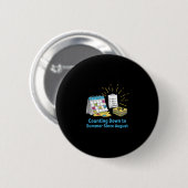 Grappige leraar schoolkalender meme zomervakantie ronde button 5,7 cm (Voorkant /achterkant)
