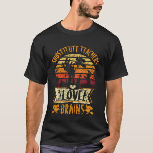 Grappige leraar shirt vervangende leraren houden v