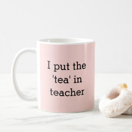 Grappige leraar slogan Staffroom Blush Pink Tea Koffiemok