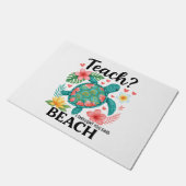 Grappige leraar strand zomer schildpad deurmat (Schuin)