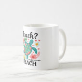 Grappige leraar strand zomer schildpad koffiemok (Voorkant rechts)