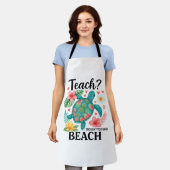 Grappige leraar strand zomer schildpad schort (Gedragen)