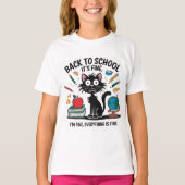 Grappige leraar Terug naar school Cat Lover Graphi T-shirt (Voorkant)
