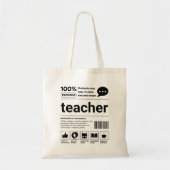 Grappige leraar waardering einde van het jaar cade tote bag (Voorkant)