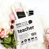 Grappige leraar waardering einde van het jaar cade tote bag