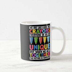 Grappige leraar we zijn als een doos kleurpotloden koffiemok