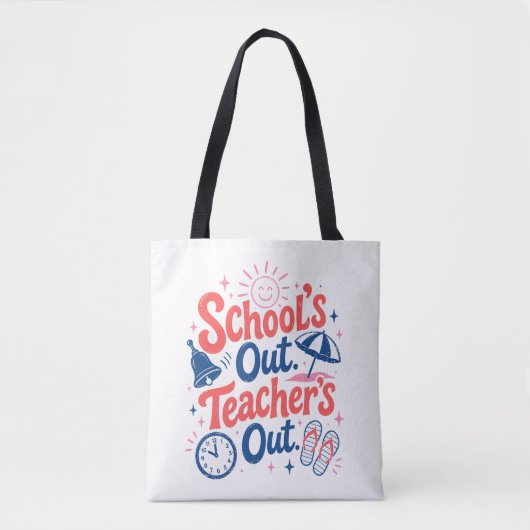 Grappige leraar zomer citaat tote bag (Voorkant)