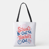 Grappige leraar zomer citaat tote bag (Achterkant)