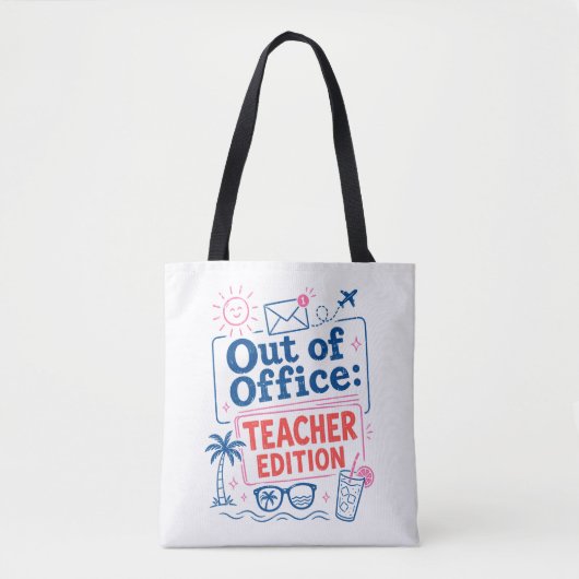 Grappige leraar zomer citaat tote bag (Voorkant)