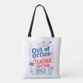 Grappige leraar zomer citaat tote bag (Achterkant)