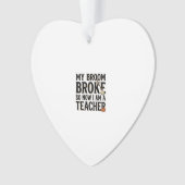 Grappige leraarbezem gebroken vintage Halloween-on Ornament (voorkant)