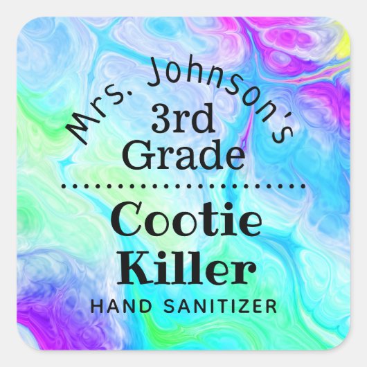 Grappige leraar's Classroom Hand Sanitizer Label (Voorkant)