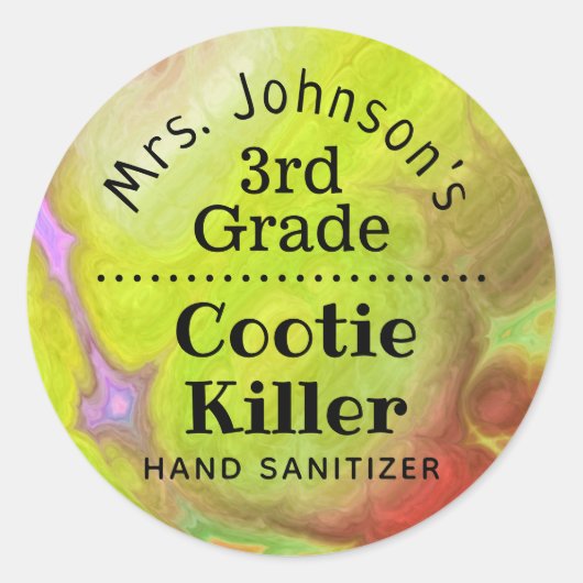 Grappige leraar's Classroom Hand Sanitizer Label (Voorkant)
