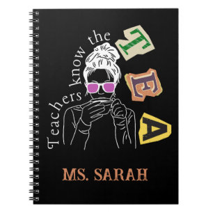 Grappige leraren citaat - leraren kennen de thee notitieboek