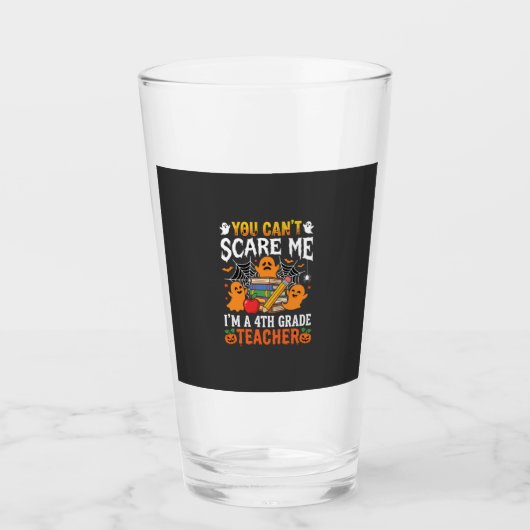Grappige leraren Halloween geest 4de klas Glas (Voorkant)