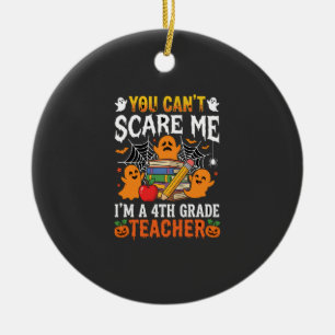 Grappige leraren Halloween geest 4de klas Keramisch Ornament