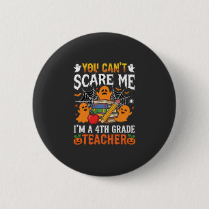 Grappige leraren Halloween geest 4de klas Ronde Button 5,7 Cm