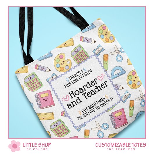 Grappige lerarenschool Supply Hoarder  Tote Bag