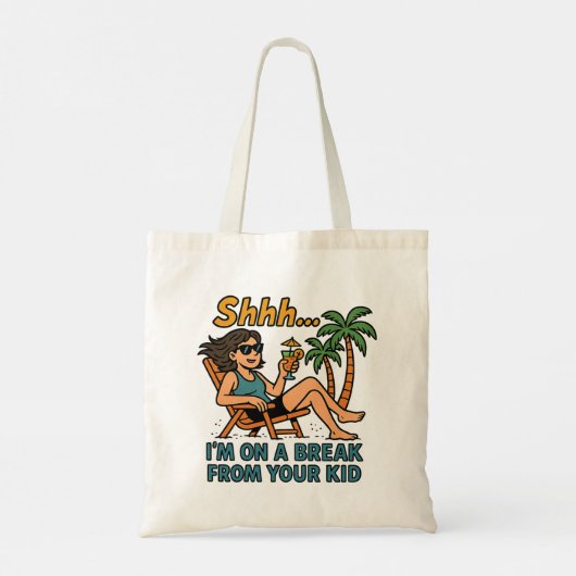 Grappige lerarenvakantie tote bag (Achterkant)