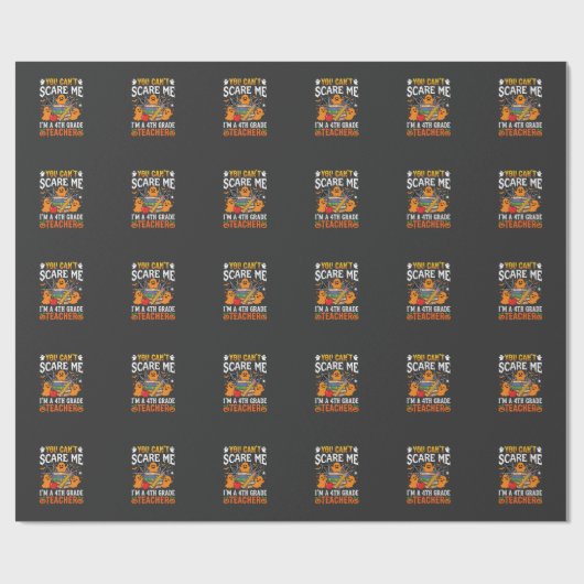 Grappige lerares vierde klas Halloween geest Cadeaupapier (Vlak)