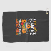 Grappige lerares vierde klas Halloween geest Golfhanddoek (Horizontaal)