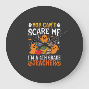 Grappige lerares vierde klas Halloween geest Grote Klok