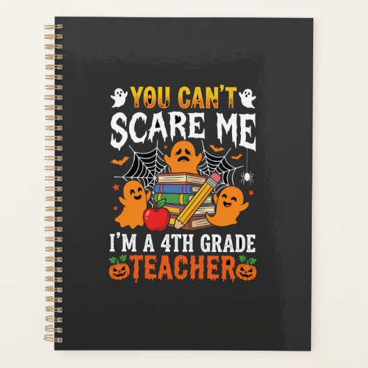 Grappige lerares vierde klas Halloween geest Planner (Voorkant)