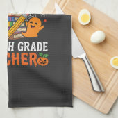 Grappige lerares vierde klas Halloween geest Theedoek (Quarter Fold)