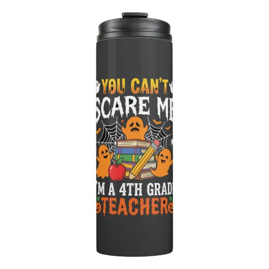 Grappige lerares vierde klas Halloween spook Thermosbeker (Voorkant)