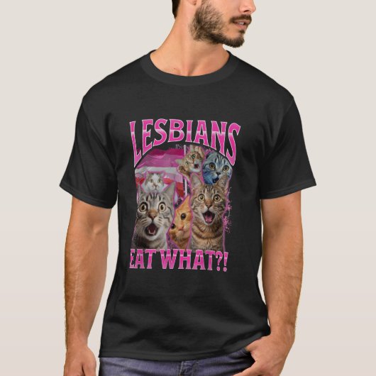 Grappige lesbische shirt kat eigenaar lesbiennes e (Voorkant)
