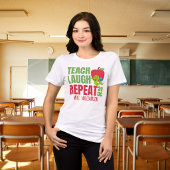 Grappige Lesgeven Lachen Herhalen Docent Tri-Blend Shirt