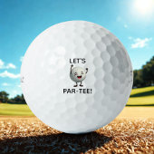 Grappige Let's Par-Tee Golfbal Golfballen