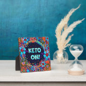 Grappige Leuke Bloemen Keto Op Inspirivity Plaque Fotoplaat (Insitu)