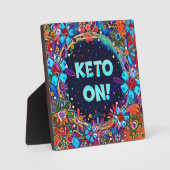 Grappige Leuke Bloemen Keto Op Inspirivity Plaque Fotoplaat (Voorkant)