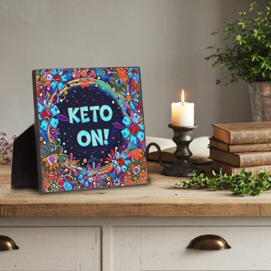Grappige Leuke Bloemen Keto Op Inspirivity Plaque Fotoplaat