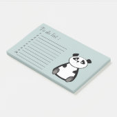 Grappige leuke cartoon panda "to do list" post-it® notes (Schuin)