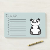 Grappige leuke cartoon panda "to do list" post-it® notes (Op bureau)