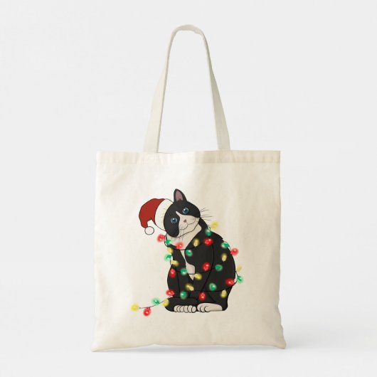 Grappige Leuke Catmas Kat Tote Bag (Achterkant)