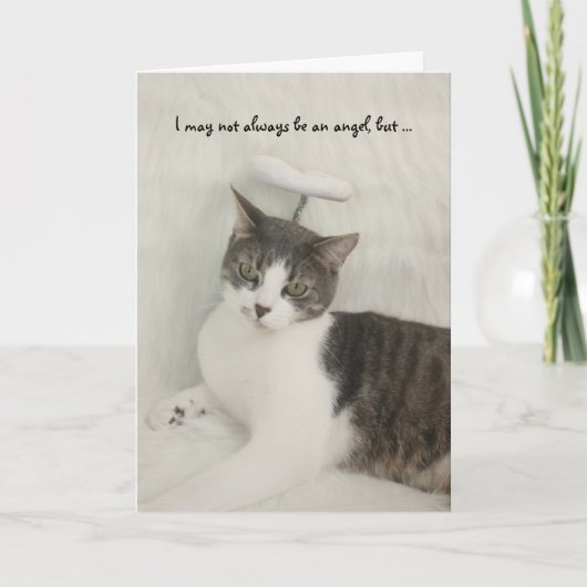 Grappige/Leuke Engel Kaart (Voorkant)