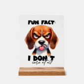 Grappige leuke fact care woord art hond acryl bord (Voorkant)